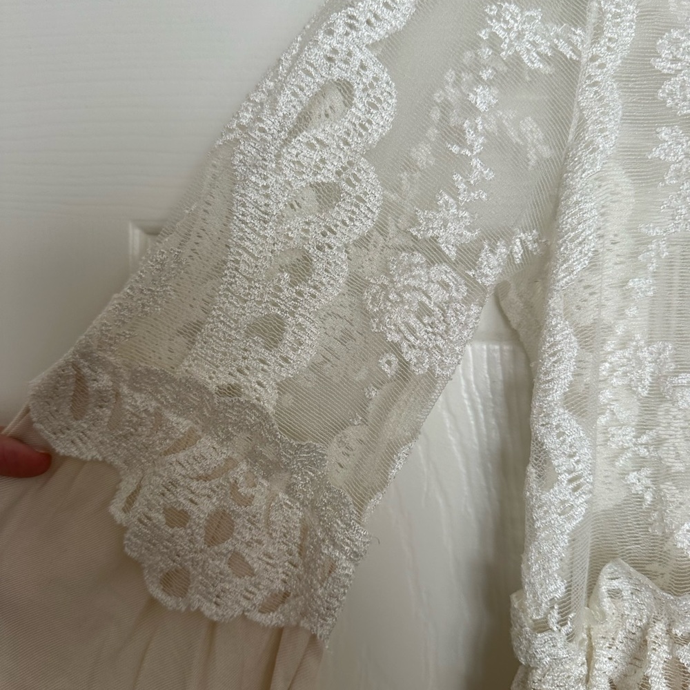 For Love and Lemons cream lace babydoll dress - Picture 3 of 7